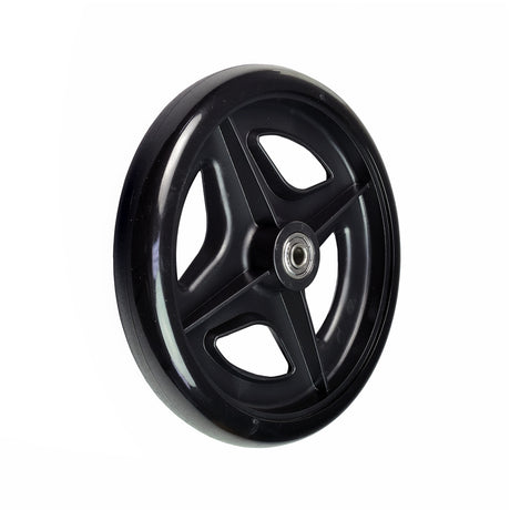 7 Rear Wheel for Drive Medical Rollators featuring a black wheel with a metal center, designed for enhanced mobility on rollators.