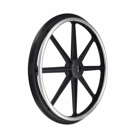 Rear Wheel for the Drive Viper Plus GT Wheelchair, featuring a lightweight 24 Mag-style design with solid, non-tread tire and precision sealed bearings, suitable for both left and right sides.