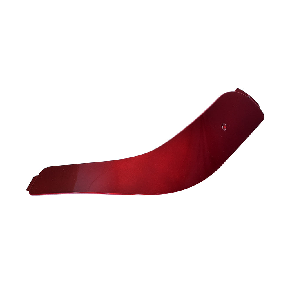 Rear Shroud Insert for the Drive Medical Phoenix Series Scooters, featuring a close-up of a red, curved, boomerang-shaped panel designed to replace damaged shrouds on the scooter.