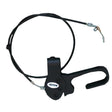 Brake Handle with Cable for Drive Medical D-Lite (750N) & Duet Rollator/Transport Chair (795) with 1A or 2Y Prefix, featuring a close-up of the black handlebar and integrated brake lever.