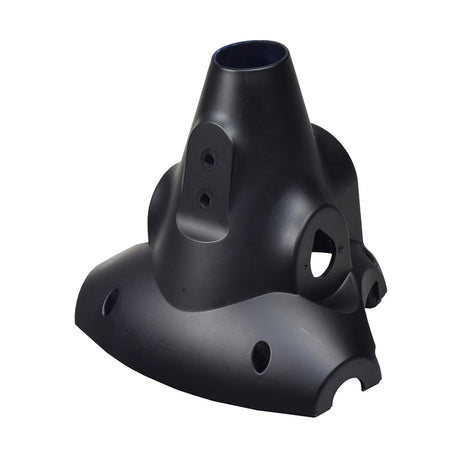 Lower Tiller Cover for the Drive Medical Phoenix Series Scooters, a black plastic object with multiple holes designed to protect essential components from moisture, dirt, and food.