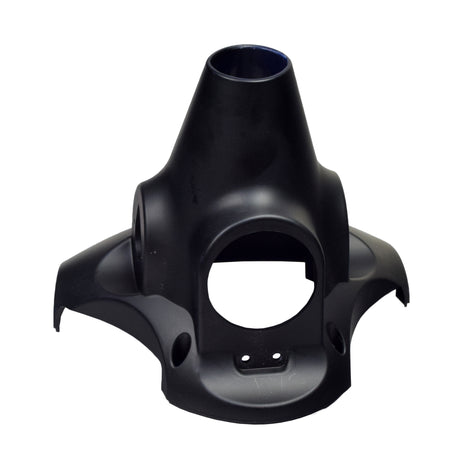 Lower Tiller Cover for the Drive Medical Phoenix Series Scooters, featuring a black plastic design with a central hole, essential for protecting the scooter's internal components from moisture, dirt, and food.