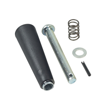 Crank Handle for the Drive Medical Multi-Height Manual Hospital Bed; metal rod with a spring and black tube, featuring a close-up of a metal spring and a black cone.