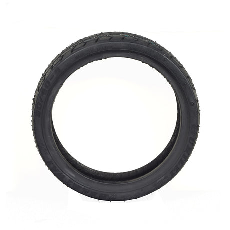 11x3.5 (90/40-8) Front Tire for the Drive Medical Odyssey GT, featuring a black low-profile design with shallow-siped street tread, specifically for front wheels.