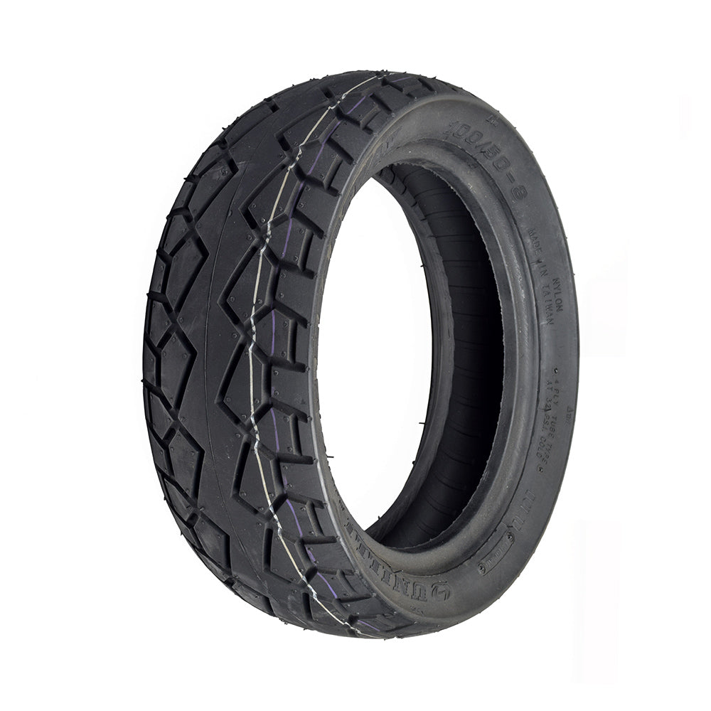 11x4 (100/50-8) Rear Tire for the Drive Medical Odyssey GT, featuring a black low profile design with shallow-siped street tread pattern, ideal for rear wheels, offering smoother rides.