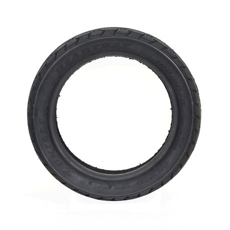 11x4 (100/50-8) Rear Tire for the Drive Medical Odyssey GT, featuring a black low profile design with shallow-siped street tread, ideal for smoother rides on mobility scooters.