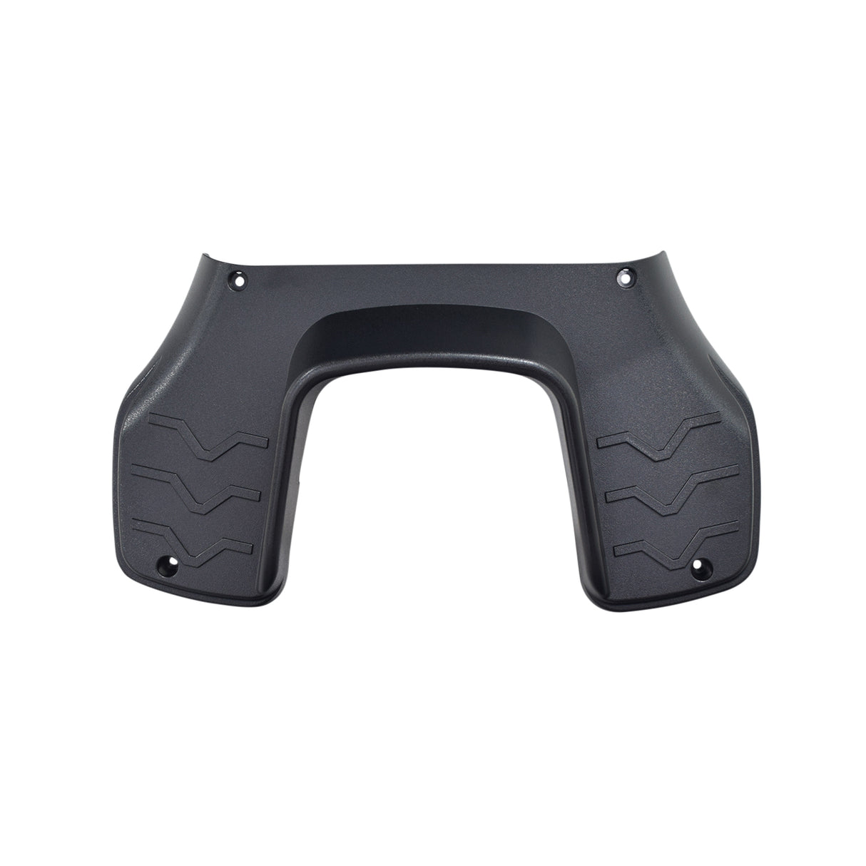 Extended Foot Shroud for the Drive Medical Phoenix HD, a black plastic rectangular object with multiple holes, designed to protect and enhance the functionality of your scooter or power chair.