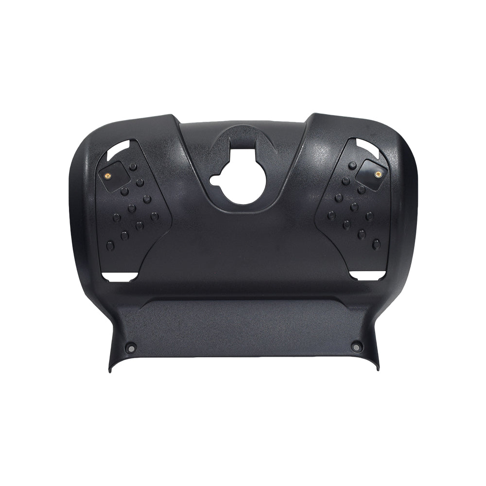 Front Foot Shroud for the Drive Medical Phoenix 4 and Phoenix HD scooters, featuring a black plastic casing with buttons and a hole, designed to maintain scooter functionality.