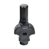 Tiller Swivel Assembly for Drive Spitfire Scout & Scout DLX features a black plastic knob with a cross design, essential for adjusting the scooter's tiller angle, especially suitable for arthritic fingers.