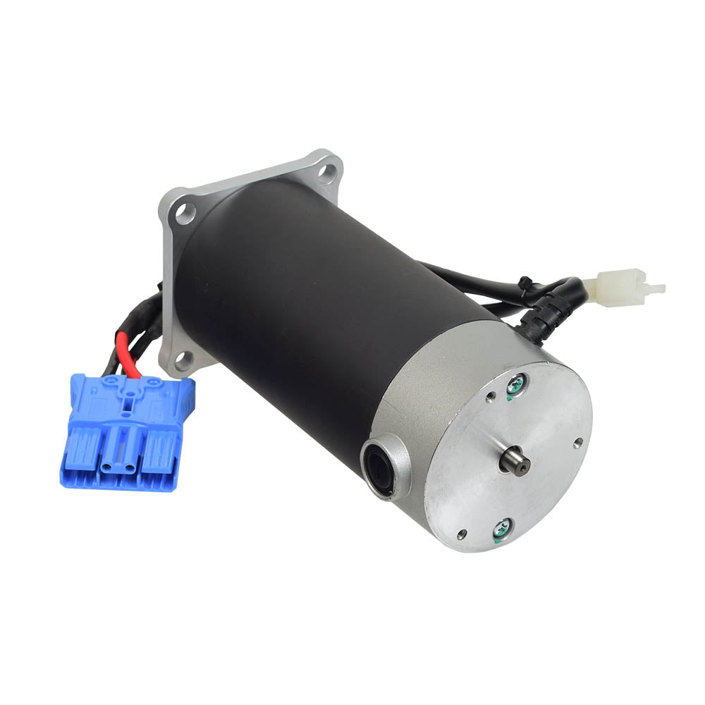 Motor for the Drive Medical Ventura 3 & Ventura 4 Scooters: A black and silver electric motor with a prominent blue connector, designed specifically to replace worn-out motors in compatible scooter models.