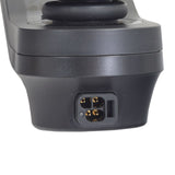 Dynamic LiNX LE Joystick Remote for Jazzy power chairs, close-up view, showcasing ergonomic design with a larger hand rest area and accessible controls. Suitable for lightweight indoor use and enhanced driving experience.