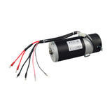 Motor & Brake Assembly for the Drive Medical Phoenix HD 3 & Phoenix HD 4: Close-up of a black and silver electric motor with attached wires and a barcode label.