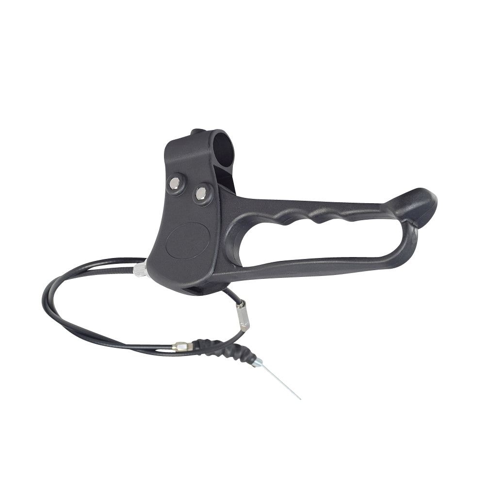 Hand Brake for Drive Medical 795 & R800 Rollators with 2M Prefix, featuring a black slingshot-like design and a screwdriver, suitable for left or right side use.