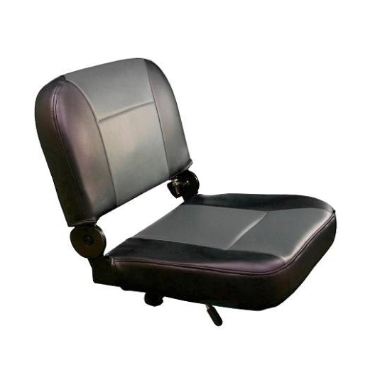 17 Seat Assembly for the Drive Phoenix HD, featuring two-tone black and grey upholstery, designed with armrests and compatible with 3-wheel and 4-wheel Phoenix HD scooters.