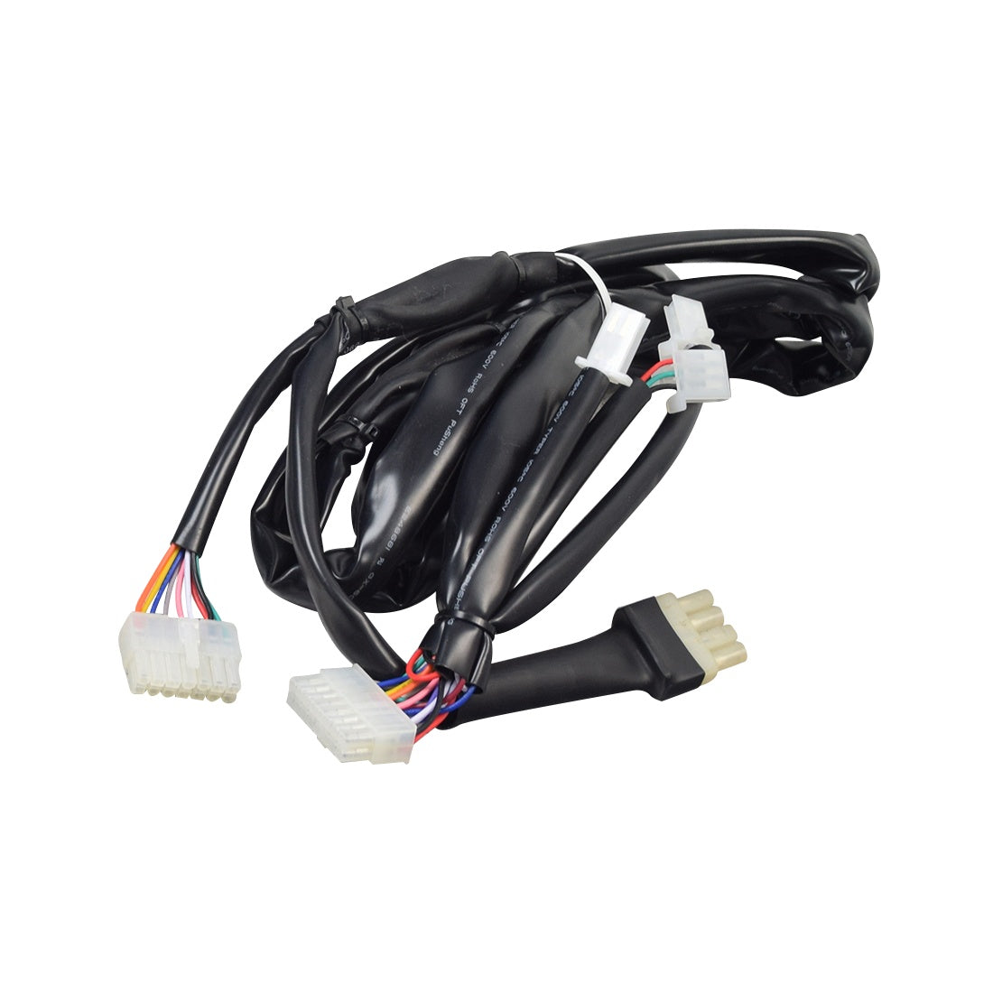 Main Control Harness for the ActiveCare Prowler 3310 & 3410, featuring black electrical wires with white connectors, shown in close-up.