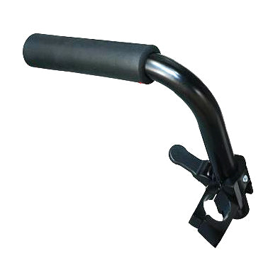 Right Elbow Rest for Drive Medical Duet Rollator/Transport (795) with 1A or 2Y Prefix, featuring a black handlebar with a clip and screws, designed to enhance comfort and support.