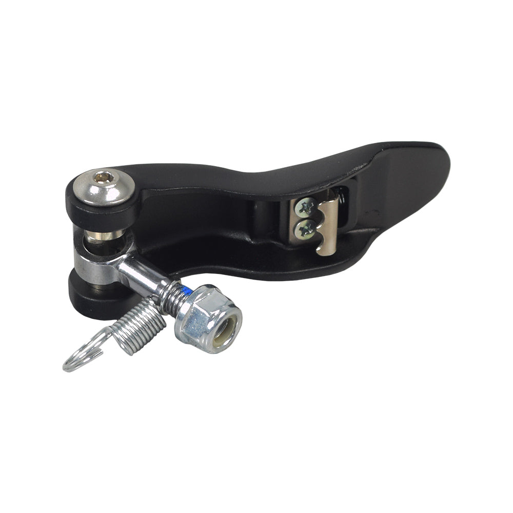 Release Lever for the Drive Medical DV8 Steerable Knee Walker (790), a black and silver tool designed to lock or fold the steering column for easy transport or storage.