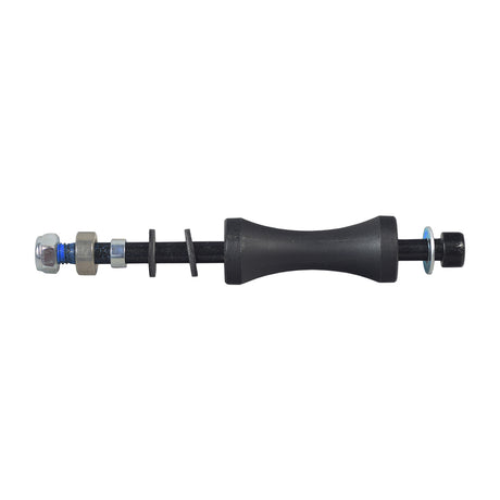 Cross Frame Bolt for Drive Medical Nitro, Nitro Duet, Nitro HD, and Nitro Hemi Rollators, a black and silver metal object with a black handle essential for rollator assembly.