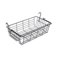 Wire basket with hooks for the Drive Medical Durable 4-Wheel Rollator with 7-1/2 Casters (10257), suitable for holding items securely.