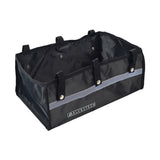 Under-Seat Tote Bag for Drive Medical Rollators 726, 728, & 10261 featuring six snap-on straps and an open-top design secured under the seat for convenient storage.