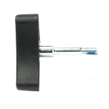 Height Adjustment Knob for Drive Medical 10208 & D-Lite (750N) Rollators, featuring a black plastic handle with an attached blue screw, essential for maintaining your scooter or power chair.