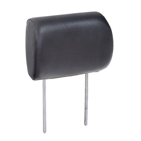 Black Headrest for Drive Medical ZooMe R3 (R318CS) & R4 (R418CS) Scooters, featuring thick black vinyl upholstery and twin metal post attachments, providing a soft and comfortable backstop.