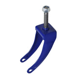 Blue Fork for the Drive Medical Durable 4-Wheel Rollator with 7-1/2 Casters (10257), featuring a blue plastic fork with a metal rod and visible screw and nut components.