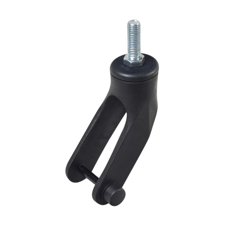 Fork Assembly for the Drive Medical Aluminum Rollator with 6 Casters (R726) and Drive Medical Rollator with 6 Wheels (R800), featuring a black plastic base with a bolt and nut.