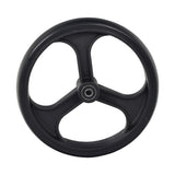 8 Front Caster Wheel for the Drive Duet Rollator/Transport Chair, featuring a black wheel with a metal center, essential for maintaining smooth mobility and stability.