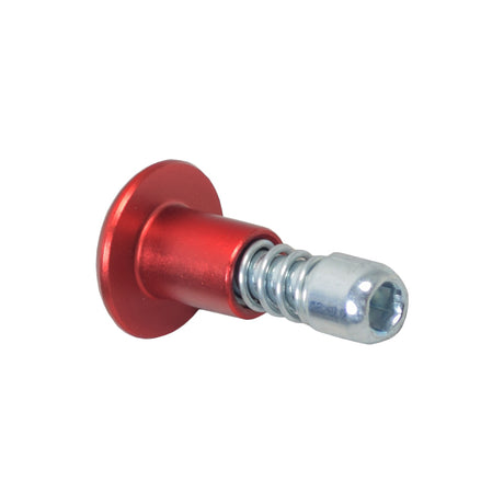 Footrest Release Button compatible with Drive Medical Nitro Duet, shown as a detailed close-up of the red and silver screw component essential for maintaining your scooter or power chair.