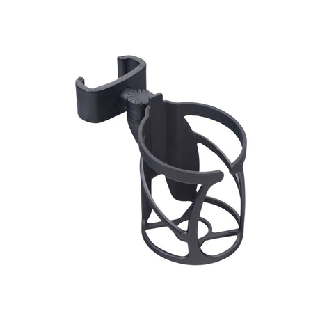 Cup Holder for the Drive Medical Nitro Rollator showing a black plastic holder with a round base and handle, designed to securely hold bottles.