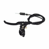 Black brake lever with cable for the Drive Medical DV8 Steerable Knee Walker, suitable for left or right side configurations.