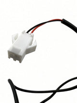 Close-up of the white wire connector on the Hiboy DK1 brake lever