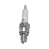 Spark Plug for Hammerhead Off-Road® GY6 Go-Kart Engines, close-up view showcasing its metal body and white cap, highlighting the fine details of the NGK C7HSA non-resistor type.