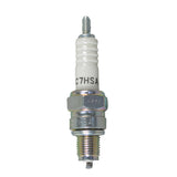 C7HSA Spark Plug for KYMCO Agility 50, showcasing a detailed close-up of the metal cylinder with a white tip and cap, essential for maintaining your scooter's performance.