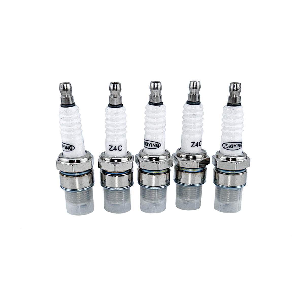 Z4C Spark Plug for 80cc 2-Stroke Bicycle Engine Kits shown in a group, suitable for various small gas engines.