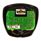 DS-70 Dashboard Console Assembly for Golden Technologies Companion I (GC221) and II (GC321, GC421) mobility scooters; visible circuit board with wires, key switch, two keys, horn and light buttons, and battery gauge.