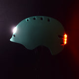 Dual Light-up Helmet for Bikes & Scooters featuring front and rear LED lights, impact-resistant hardshell, and adjustable fit.