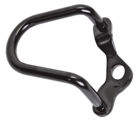 Derailleur Chain Guard for the eZip Skyline: a black metal object with a hole, designed to protect the bike's chain mechanism.