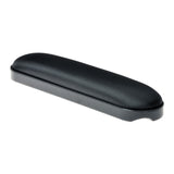 Desk Length Armrest Pad for the Drive Fly-Lite Aluminum Transport Chair, shown as a black rectangular object with a cover, designed to fit seamlessly onto the chair using existing hardware.