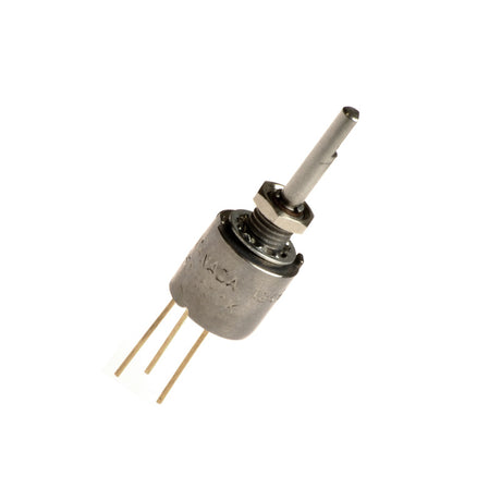 Close-up of the 100K Ohm Speed Potentiometer (Speed Pot) for Digital PaceSaver Mobility Scooters, showcasing its metal construction and tube-like components.