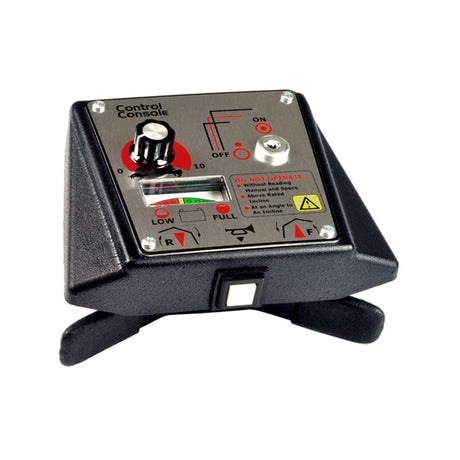 Digital Console for PaceSaver Scooters Manufactured from 1998 to 2003, featuring a control panel with red and silver buttons and a close-up of a black and silver knob.