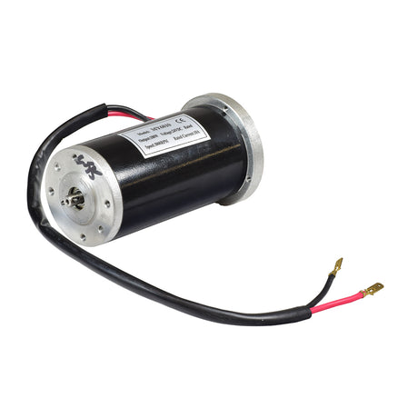 Drive Motor (MY6810) for Go-Go Elite Traveller and Ultra X Mobility Scooters, featuring a black and silver design with red wires and tab style connectors, ideal for replacement and repairs.