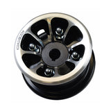 Rim Assembly for the Jazzy 1103 Ultra, 1107, 1113 ATS, & J6, featuring a close-up of a black-rimmed wheel with a 4 rim and 1.90 hub mag.