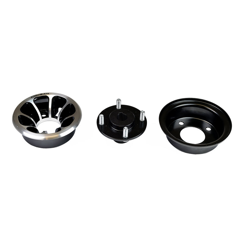 Rim Assembly for Jazzy 1103 Ultra, 1107, 1113 ATS, & J6 power chairs; features close-up of a black, round metal wheel with multiple holes and screw details.