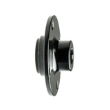 Drive Wheel Hub for the Jazzy 614, a black metal object with a round center, essential for connecting the rim to the axle on the Jazzy 614, Jazzy 614 HD, and Quantum 614.