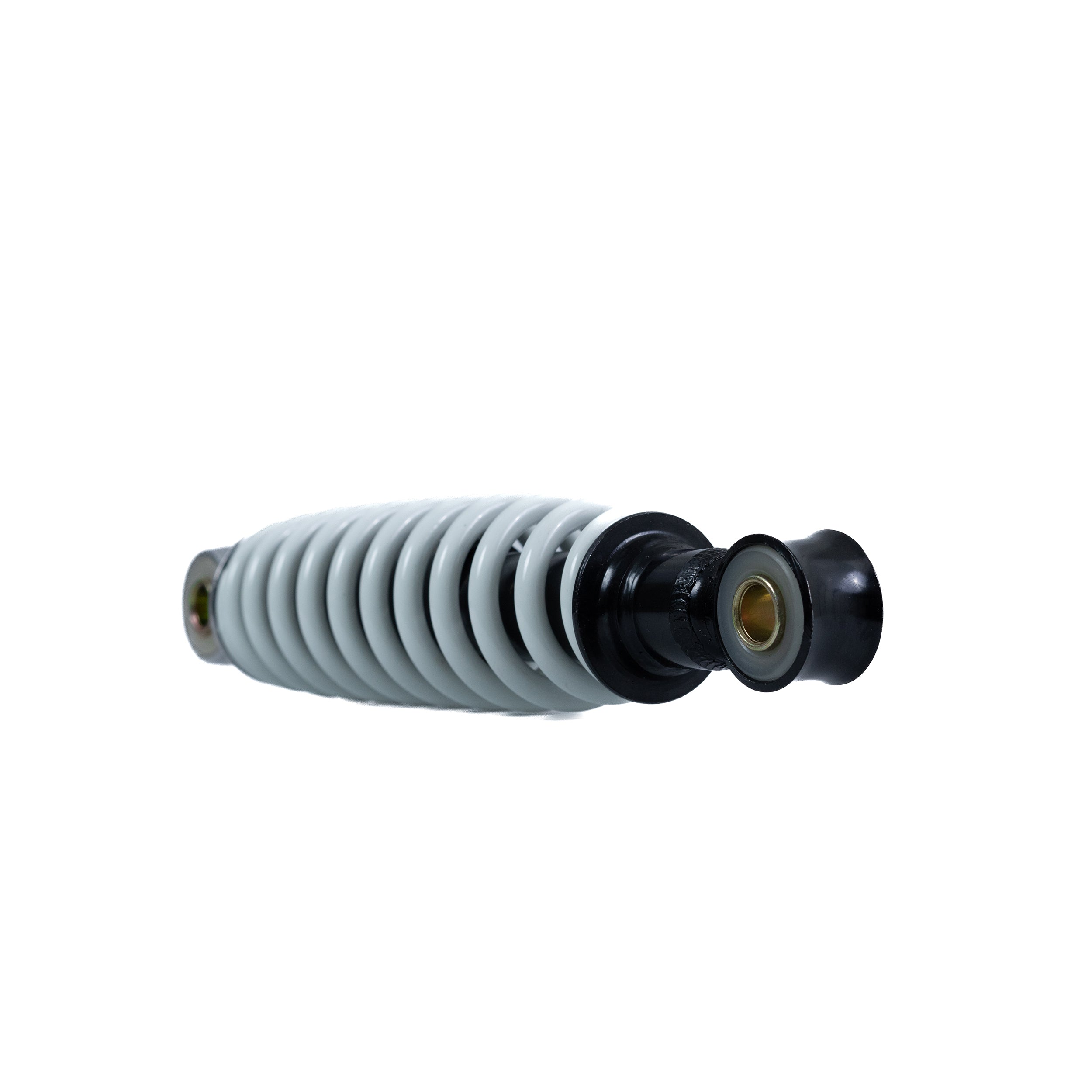 Universal Shock Absorber for Go-Karts, featuring a close-up view of a coiled cylindrical pipe, designed for enhanced comfort and reduced tire damage.