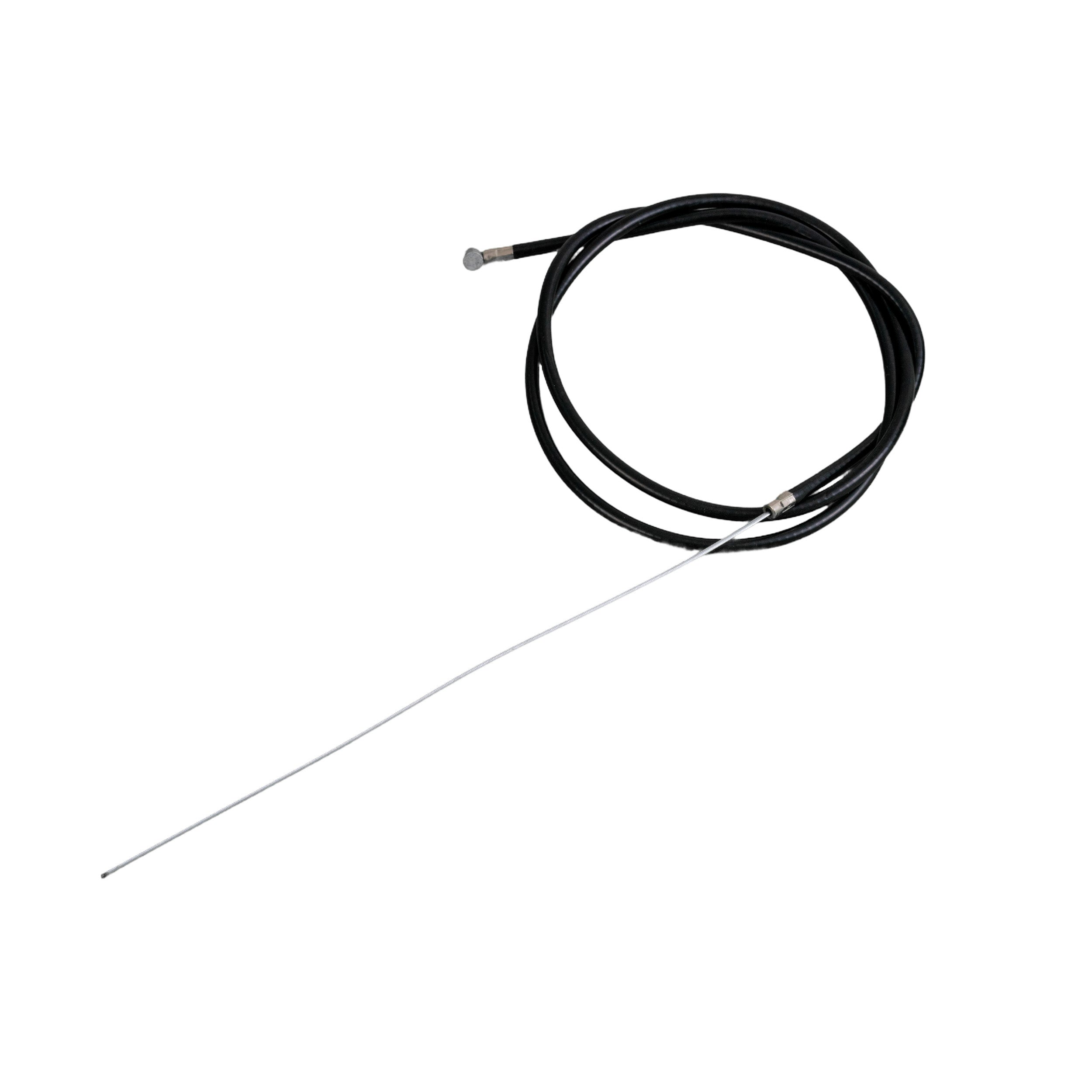 Brake Cable for the Drive Medical Nitro Rollator featuring a black cable with a metal handle, designed for specific rollator models, shown on a plain white background.