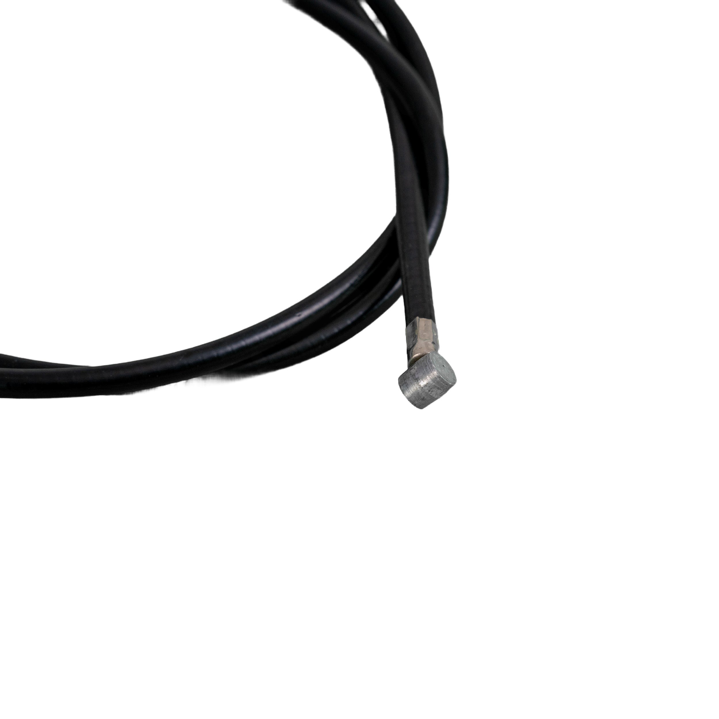 Brake Cable for the Drive Medical Nitro Rollator, featuring a black sleeve and metal tip, designed to connect the handle barrel end to the brake wire end.