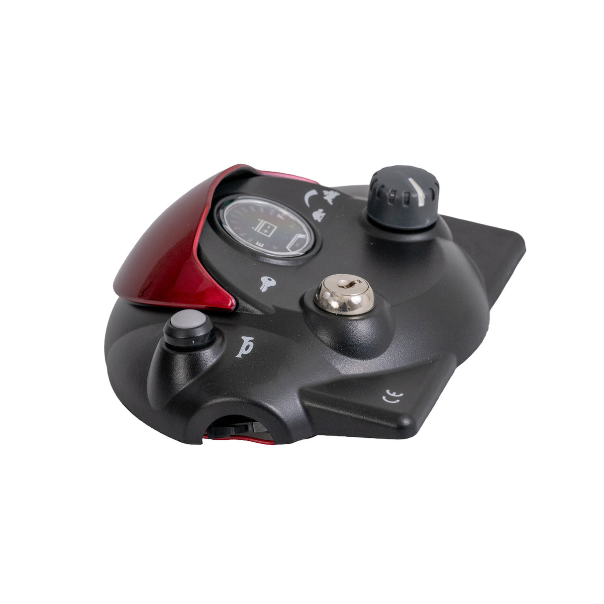 Top Console Assembly with Shroud for the Go-Go Elite Traveller (SC40E/SC44E) features a close-up of the black and red control panel with buttons and dials.